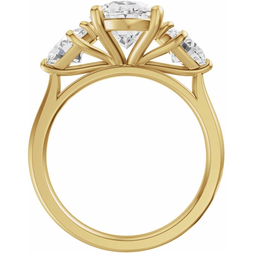 14K Gold 3-Stone Oval & Round Cut Diamond Engagement Ring (2.00 ct) 14K Gold 3-Stone Oval & Round Cut Diamond Engagement Ring (2.00 ct)