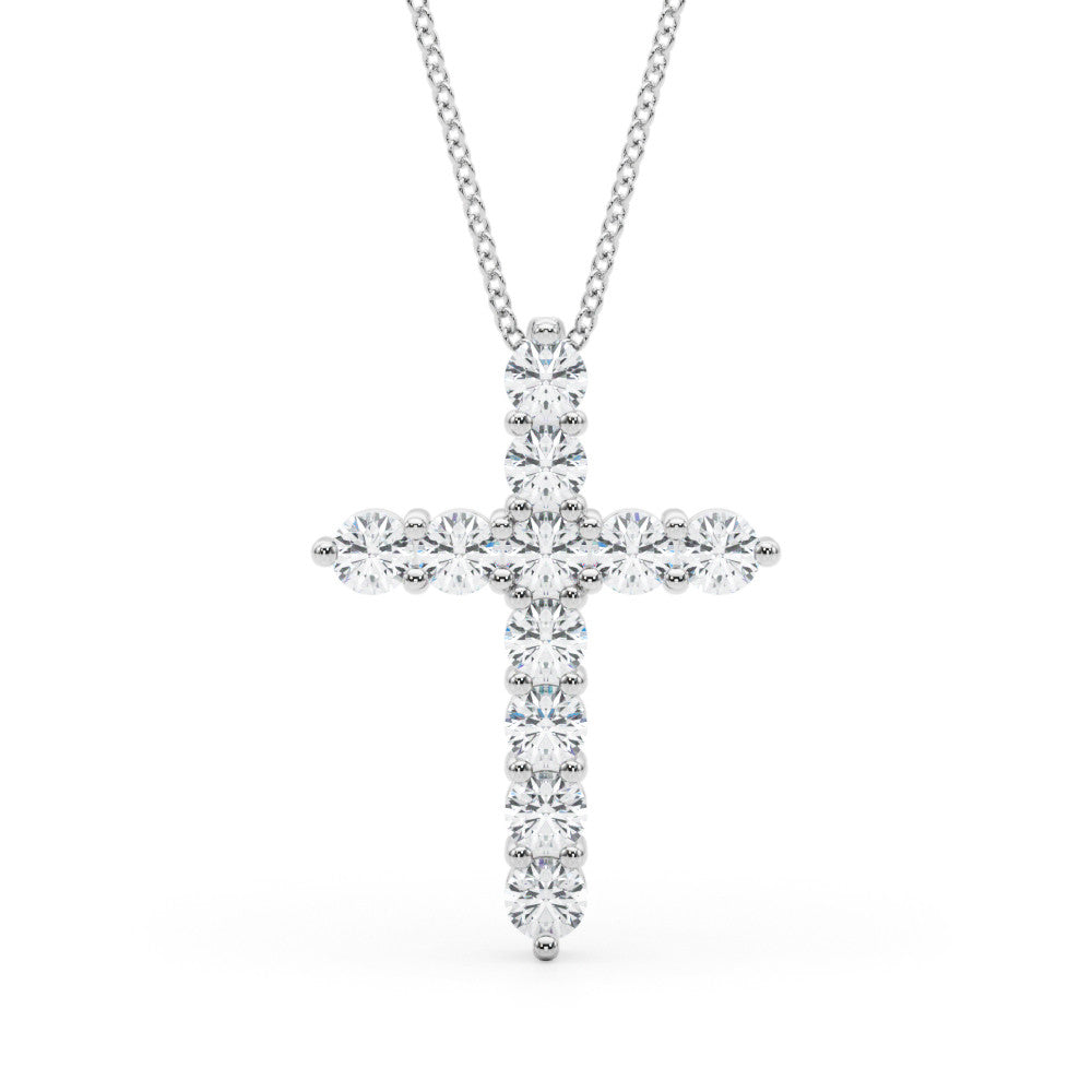 14K Gold Diamond Cross Pendant Necklace (1.00 ct) 14K Gold Diamond Cross Pendant Necklace (1.00 ct)