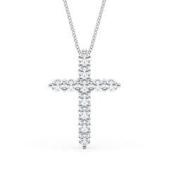 14K Gold Diamond Cross Pendant Necklace (1.00 ct) 14K Gold Diamond Cross Pendant Necklace (1.00 ct)