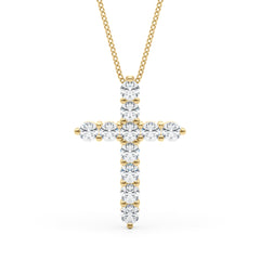 14K Gold Diamond Cross Pendant Necklace (1.00 ct) 14K Gold Diamond Cross Pendant Necklace (1.00 ct)