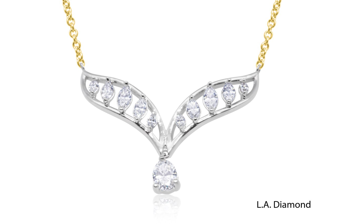 14K Gold Diamond Pendant Necklace (1.15 ctw) 14K Gold Diamond Pendant Necklace (1.15 ctw)