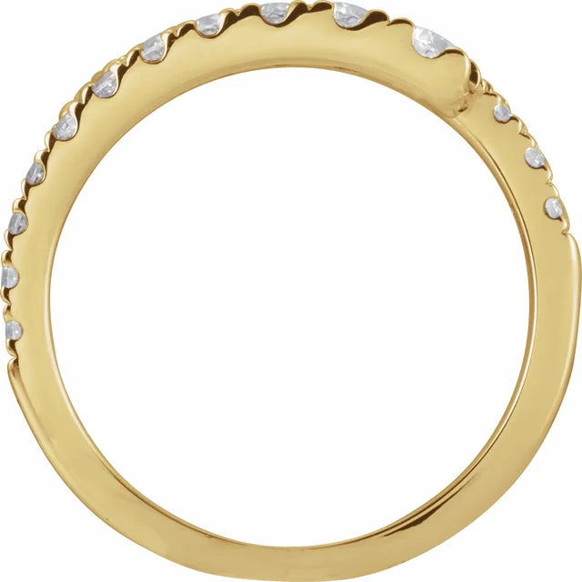 14K Gold Double Row Diamond Bypass Ring – 0.90 ctw 14K Gold Double Row Diamond Bypass Ring – 0.90 ctw