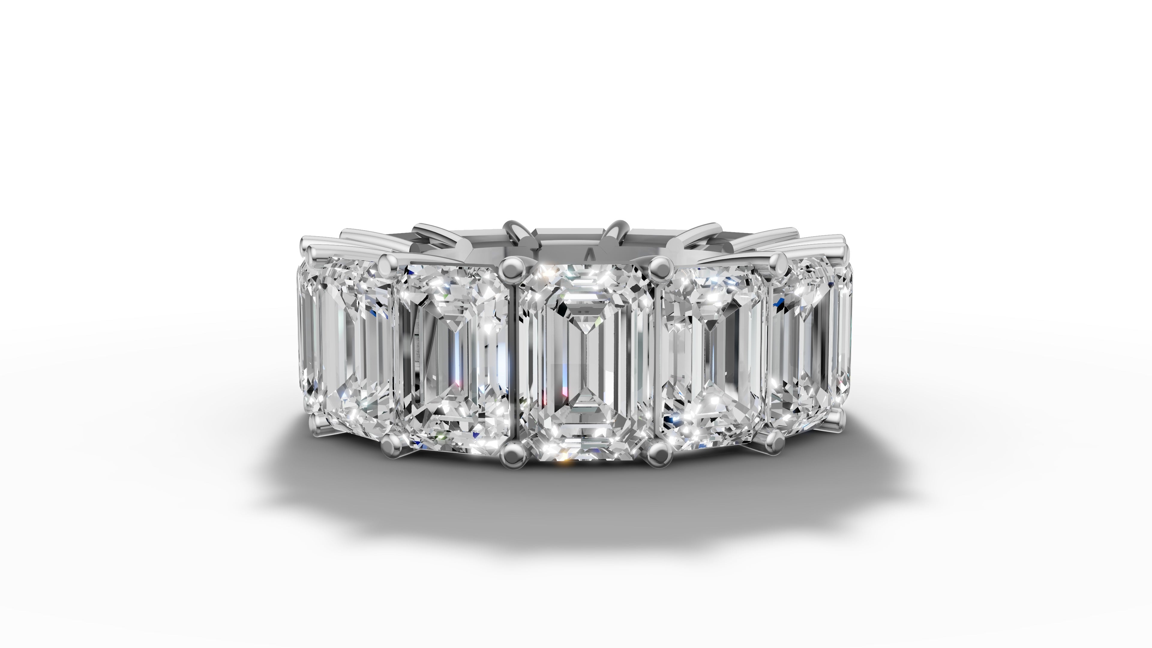 14K Gold Emerald-Cut Diamond Eternity Band (6.00 ct) 14K Gold Emerald-Cut Diamond Eternity Band (6.00 ct)