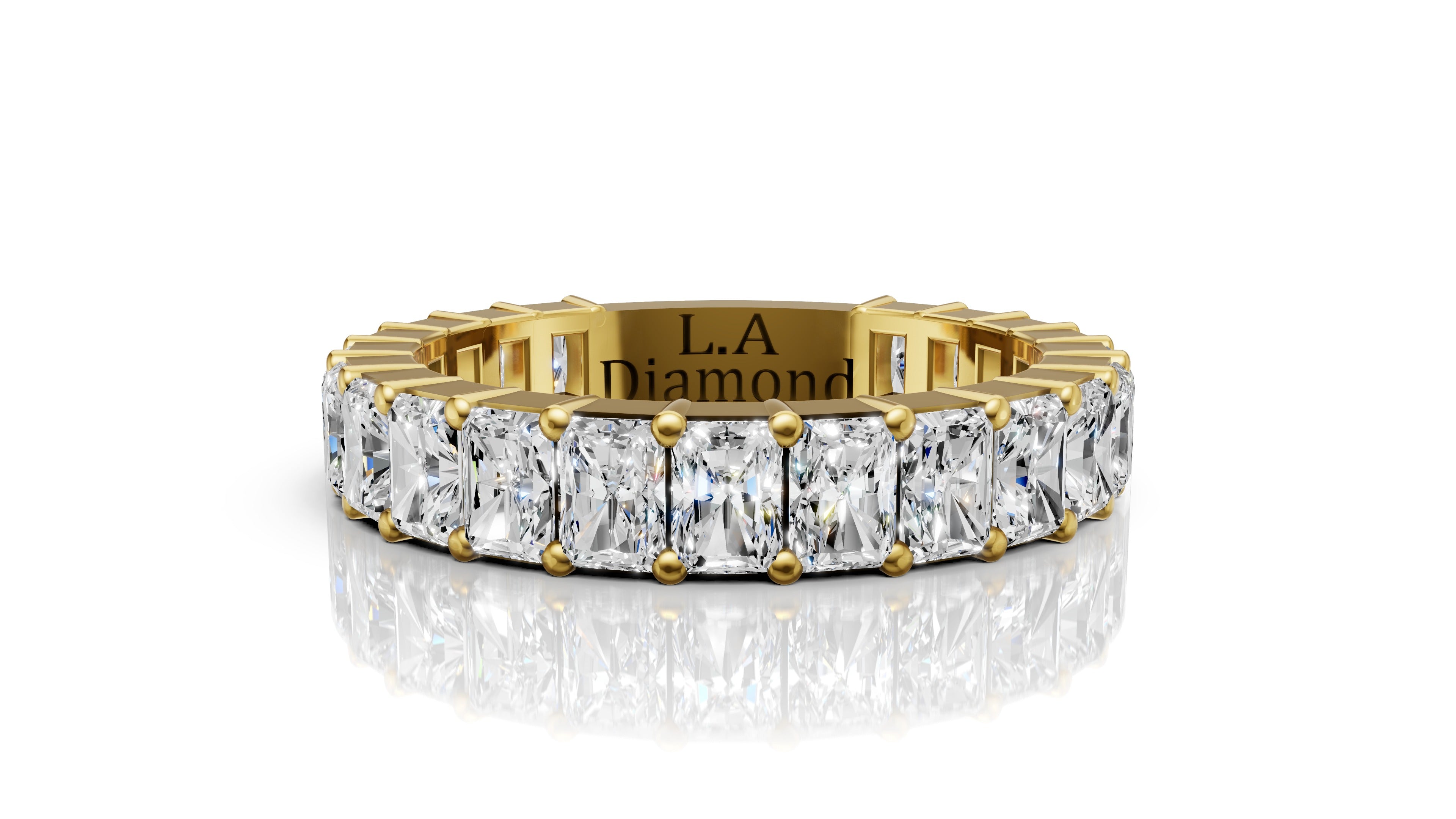 14K Gold Emerald-Cut Diamond Half-Eternity Band (3.5 ct) 14K Gold Emerald-Cut Diamond Half-Eternity Band (3.5 ct)