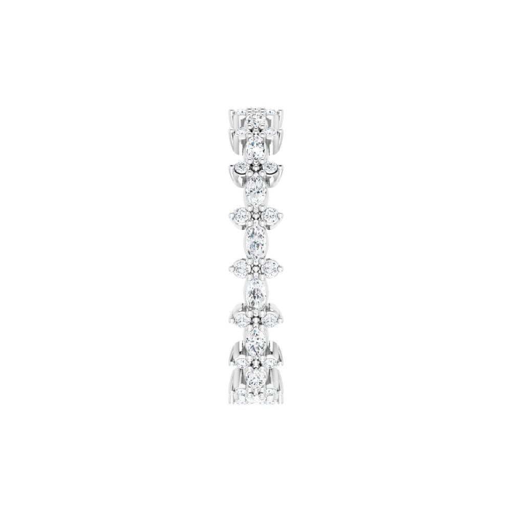 14K Gold Marquise & Round Diamond Eternity Band (5/8 ct) 14K Gold Marquise & Round Diamond Eternity Band (5/8 ct)