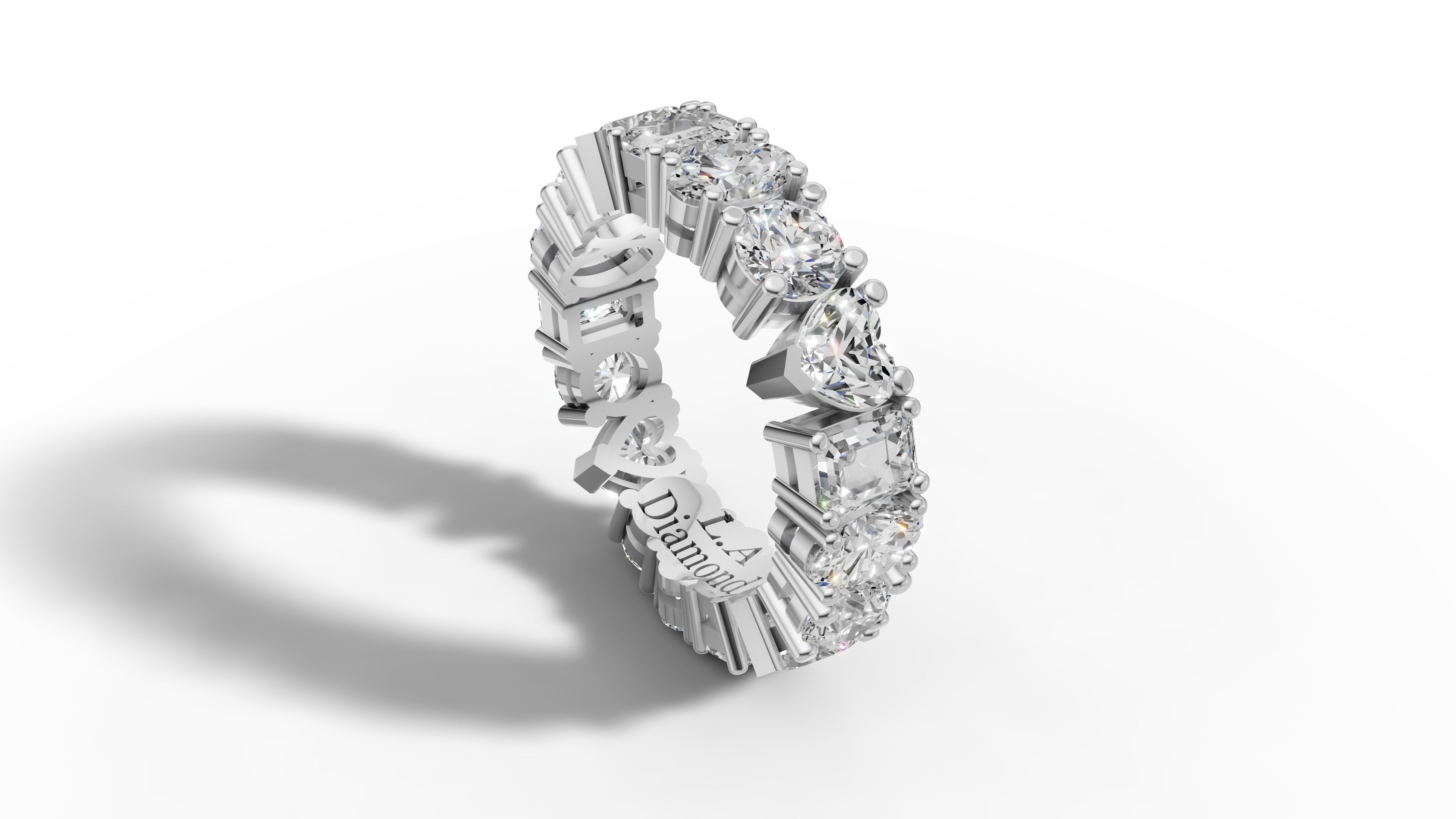 14K Gold Mixed Diamond Eternity Wedding Band (5.00 ct) 14K Gold Mixed Diamond Eternity Wedding Band (5.00 ct)