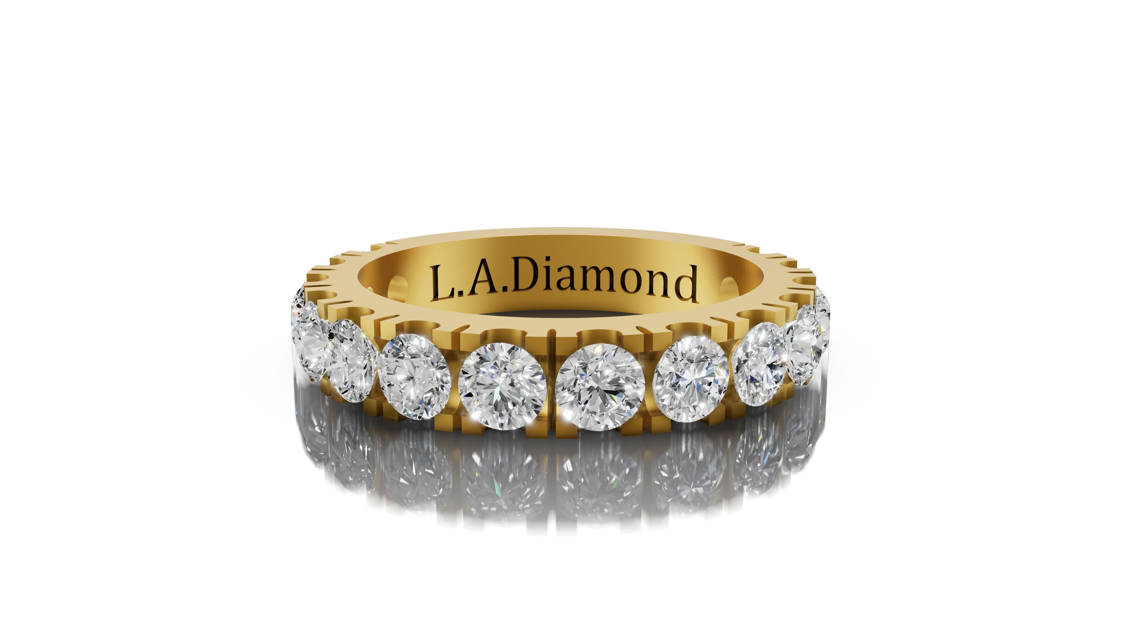 14K Gold Round Diamond Half-Eternity Wedding Band (2.50 ct) 14K Gold Round Diamond Half-Eternity Wedding Band (2.50 ct)