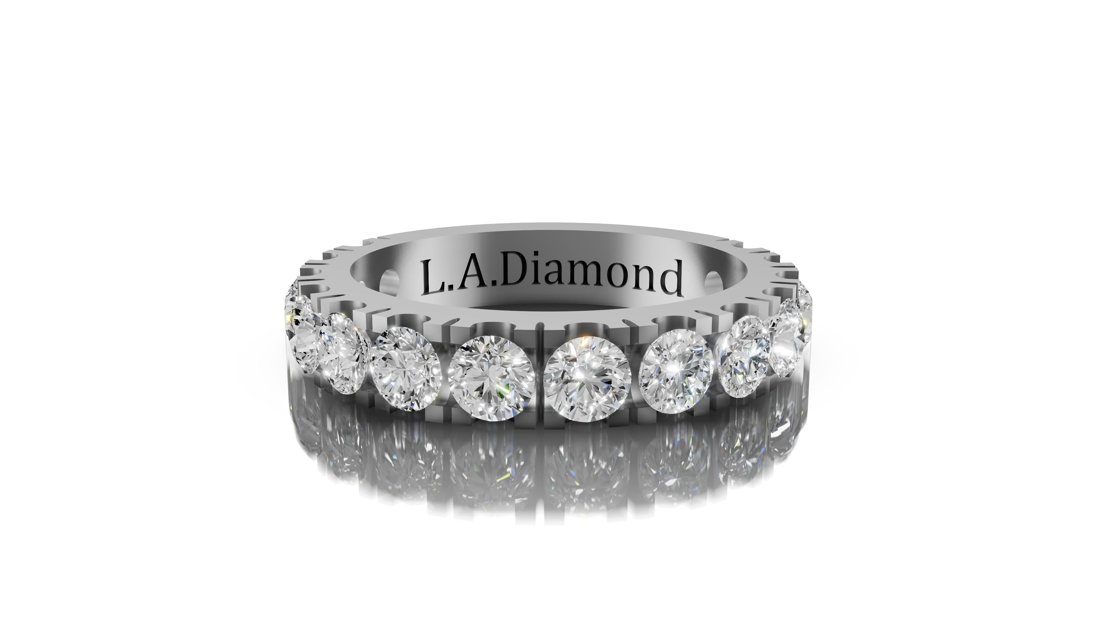 14K Gold Round Diamond Half-Eternity Wedding Band (2.50 ct) 14K Gold Round Diamond Half-Eternity Wedding Band (2.50 ct)