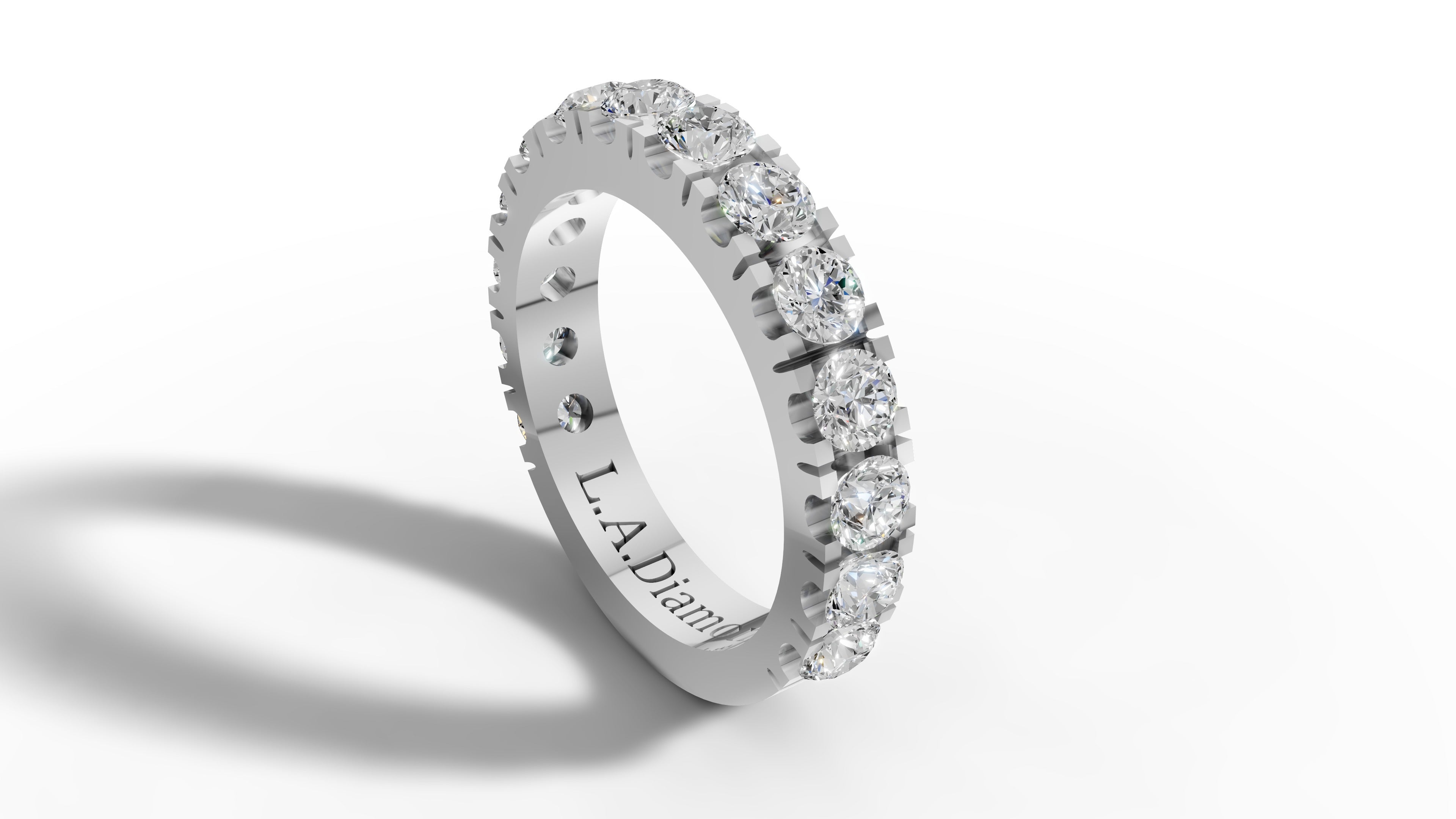 14K Gold Round Diamond Half-Eternity Wedding Band (2.50 ct) 14K Gold Round Diamond Half-Eternity Wedding Band (2.50 ct)