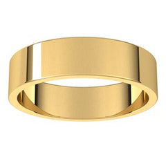 14K Solid Gold Flat Wedding Band (2 – 7 mm) 14K Solid Gold Flat Wedding Band (2 – 7 mm)
