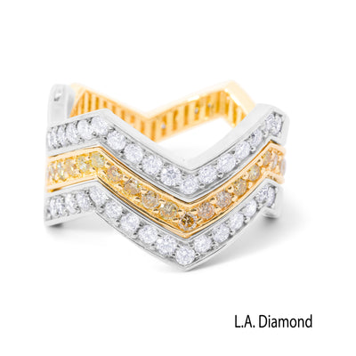14K Two-Tone Gold Diamond Pavé Flip Ring (1.05 ct)