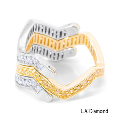 14K Two-Tone Gold Diamond Pavé Flip Ring (1.05 ct) 14K Two-Tone Gold Diamond Pavé Flip Ring (1.05 ct)