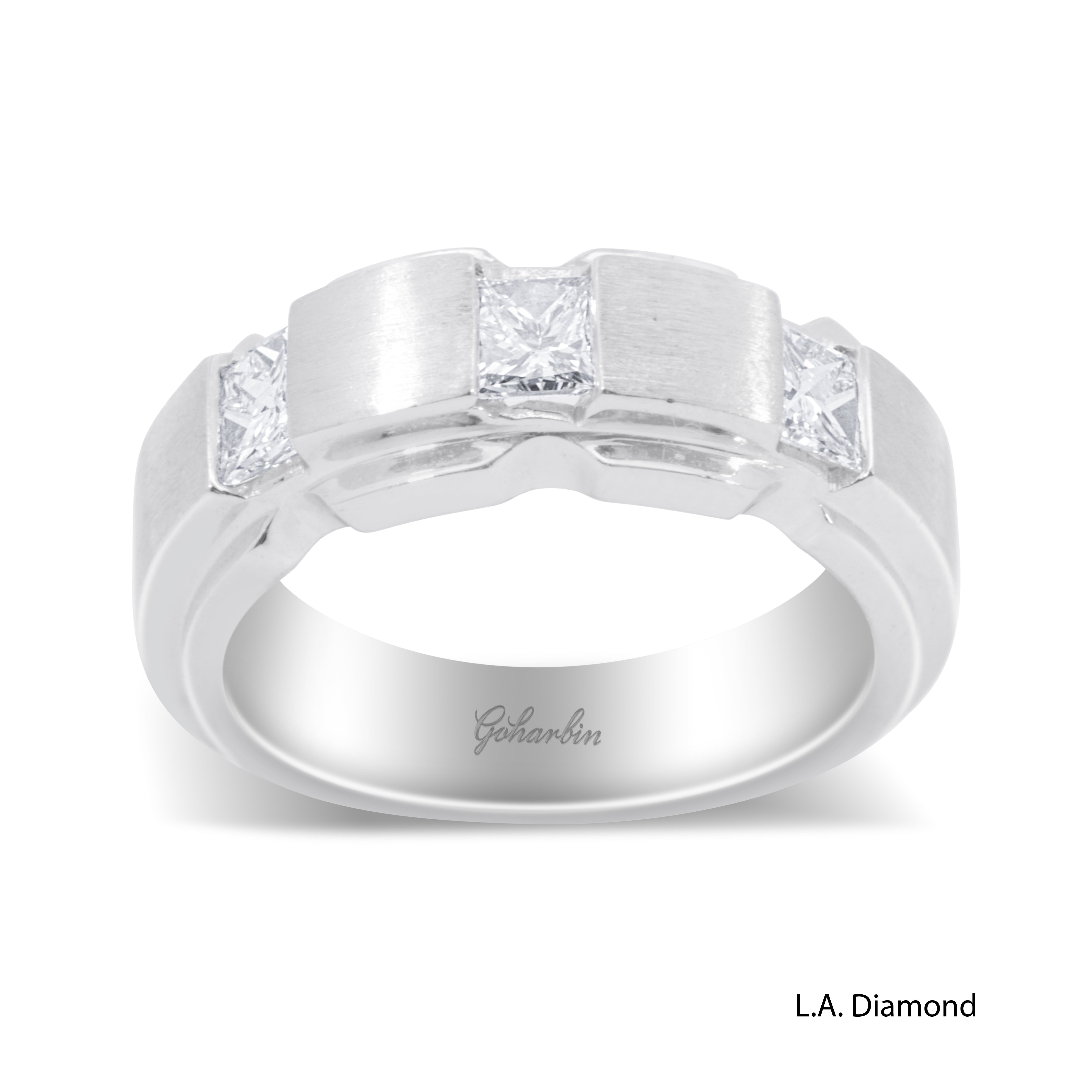 14K White Gold Diamond Emerald-Cut Wedding Band (0.85 ct T.W.) 14K White Gold Diamond Emerald-Cut Wedding Band (0.85 ct T.W.)