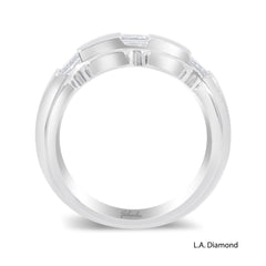 14K White Gold Diamond Emerald-Cut Wedding Band (0.85 ct T.W.) 14K White Gold Diamond Emerald-Cut Wedding Band (0.85 ct T.W.)
