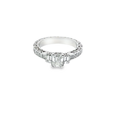 14K White Gold Diamond Emerald Cut Infinity Engagement Ring – 0.96ct 14K White Gold Diamond Emerald Cut Infinity Engagement Ring – 0.96ct