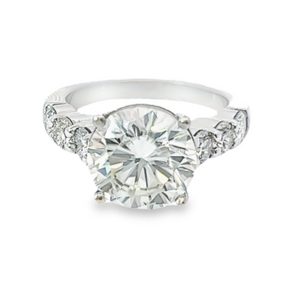 14K White Gold Diamond Round Cut Engagement Ring – 2.00ct