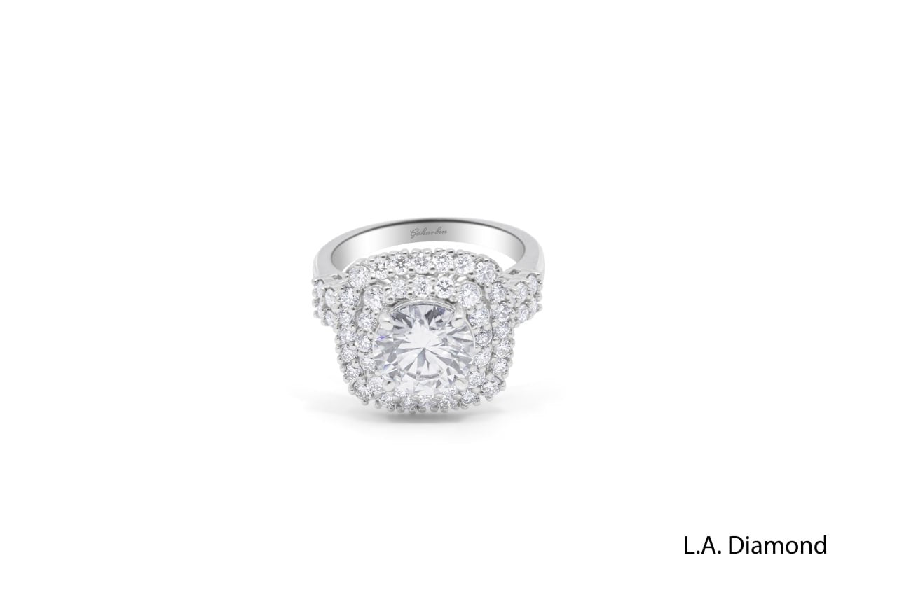 14K White Gold Diamond Round Cut Halo Engagement Ring (1.00 ct) 14K White Gold Diamond Round Cut Halo Engagement Ring (1.00 ct)