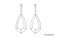 14K White Gold Diamond Round Cut Teardrop Pendant (2 ct) 14K White Gold Diamond Round Cut Teardrop Pendant (2 ct)