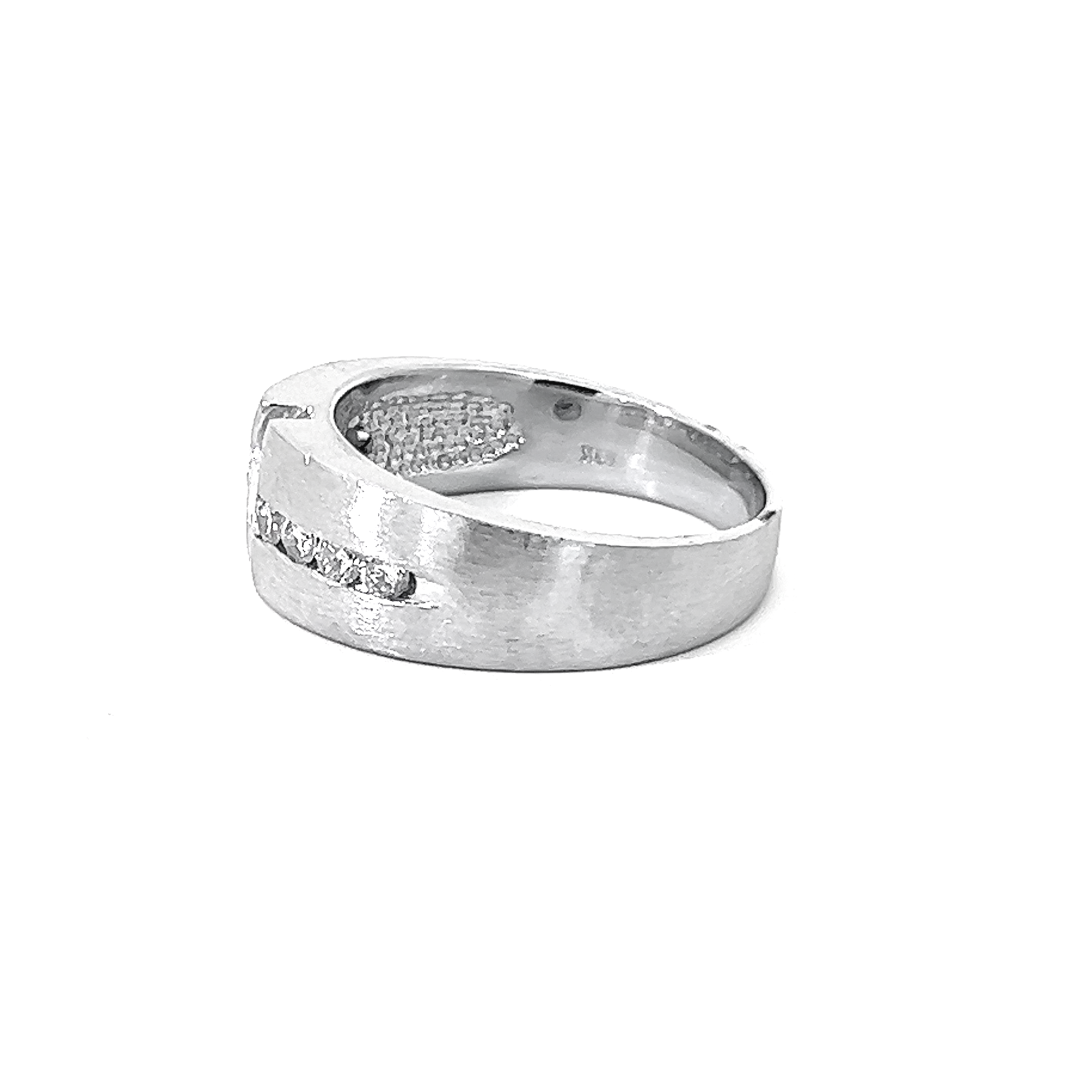 14K White Gold Diamond Round Cut Wedding Band (0.52 ct T.W.) 14K White Gold Diamond Round Cut Wedding Band (0.52 ct T.W.)
