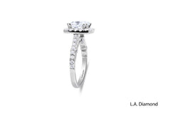 14K White Gold Diamond with Halo Princess Cut Engagement Ring (1.00 ct) 14K White Gold Diamond with Halo Princess Cut Engagement Ring (1.00 ct)