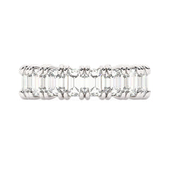 14K White Gold Emerald Cut Diamond Wedding Ring (7.75 ct)_ 14K White Gold Emerald Cut Diamond Wedding Ring (7.75 ct)_