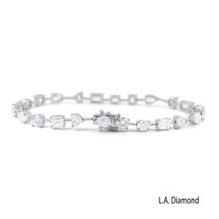 14K White Gold Fancy Diamond Tennis Bracelet 14K White Gold Fancy Diamond Tennis Bracelet