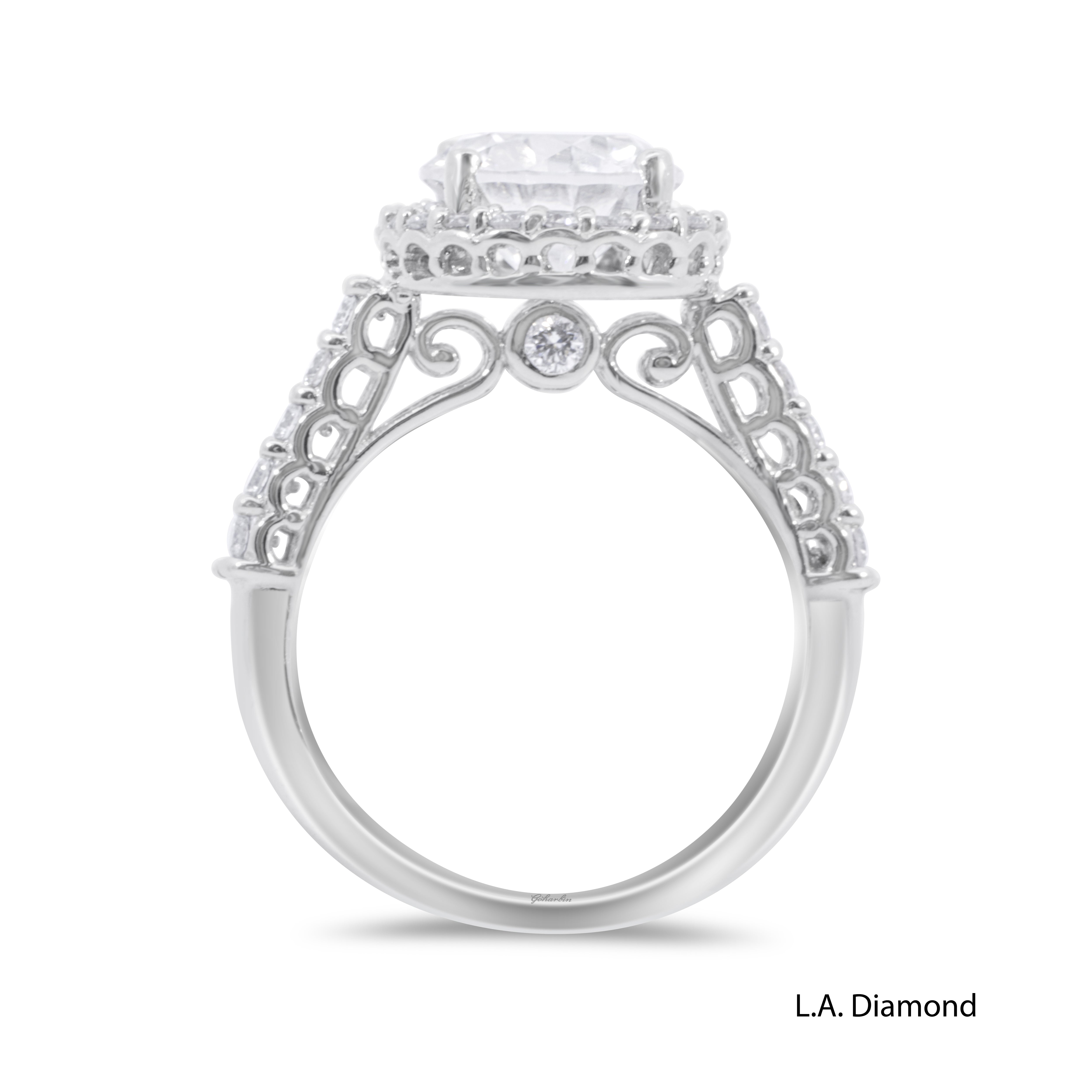 14K White Gold Halo-Style Engagement Ring (4.20g) 14K White Gold Halo-Style Engagement Ring (4.20g)