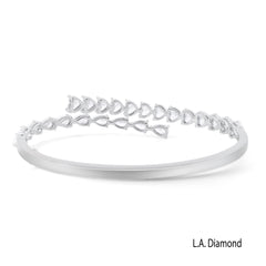 14K White Gold Natural Diamond Bracelet Cuff 14K White Gold Natural Diamond Bracelet Cuff