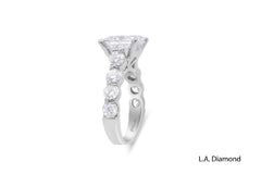 14K White Gold Princess Cut Diamond Engagement Ring (3.54 ct) 14K White Gold Princess Cut Diamond Engagement Ring (3.54 ct)