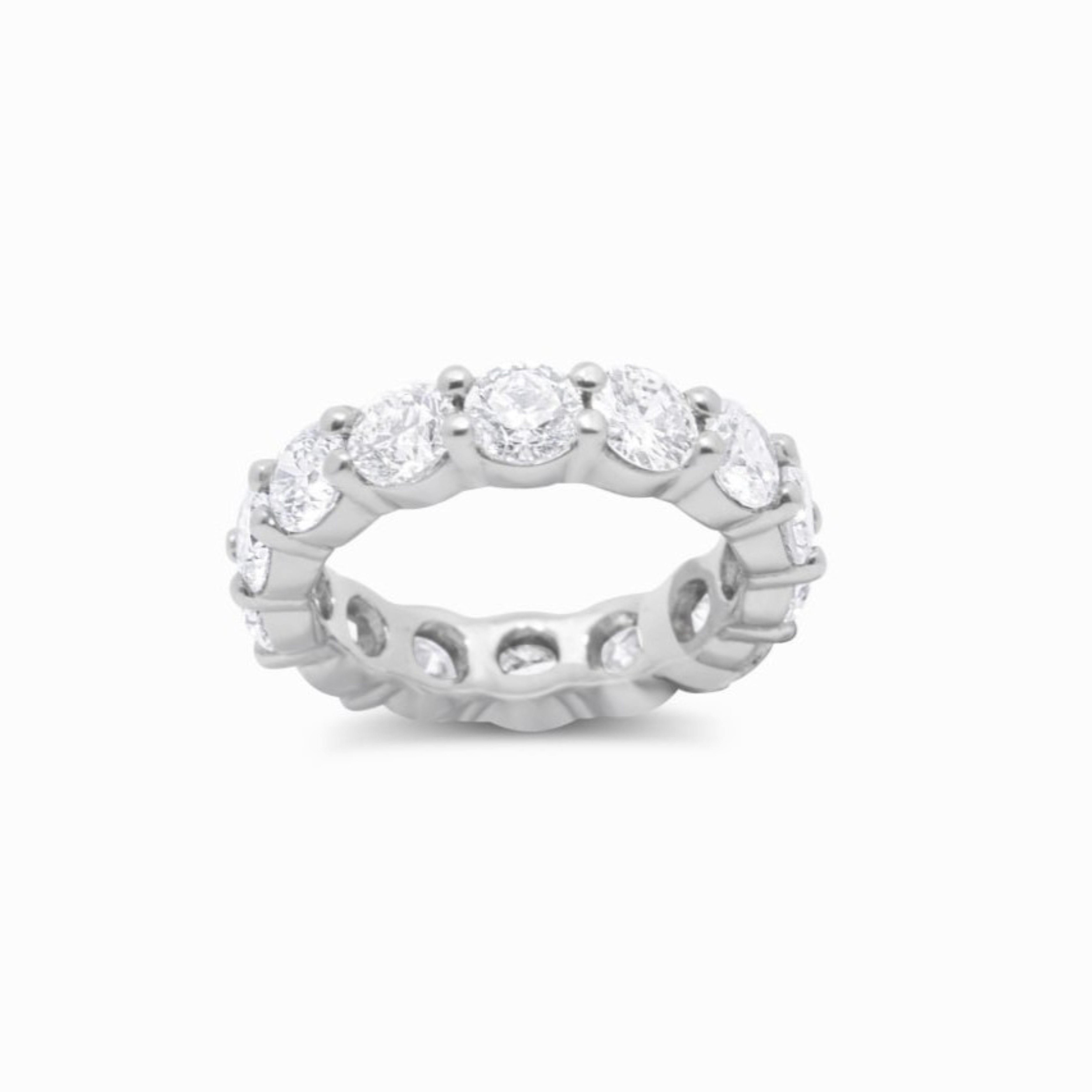 14K White Gold Round Brilliant Diamond Eternity Band (4.10 ct) 14K White Gold Round Brilliant Diamond Eternity Band (4.10 ct)