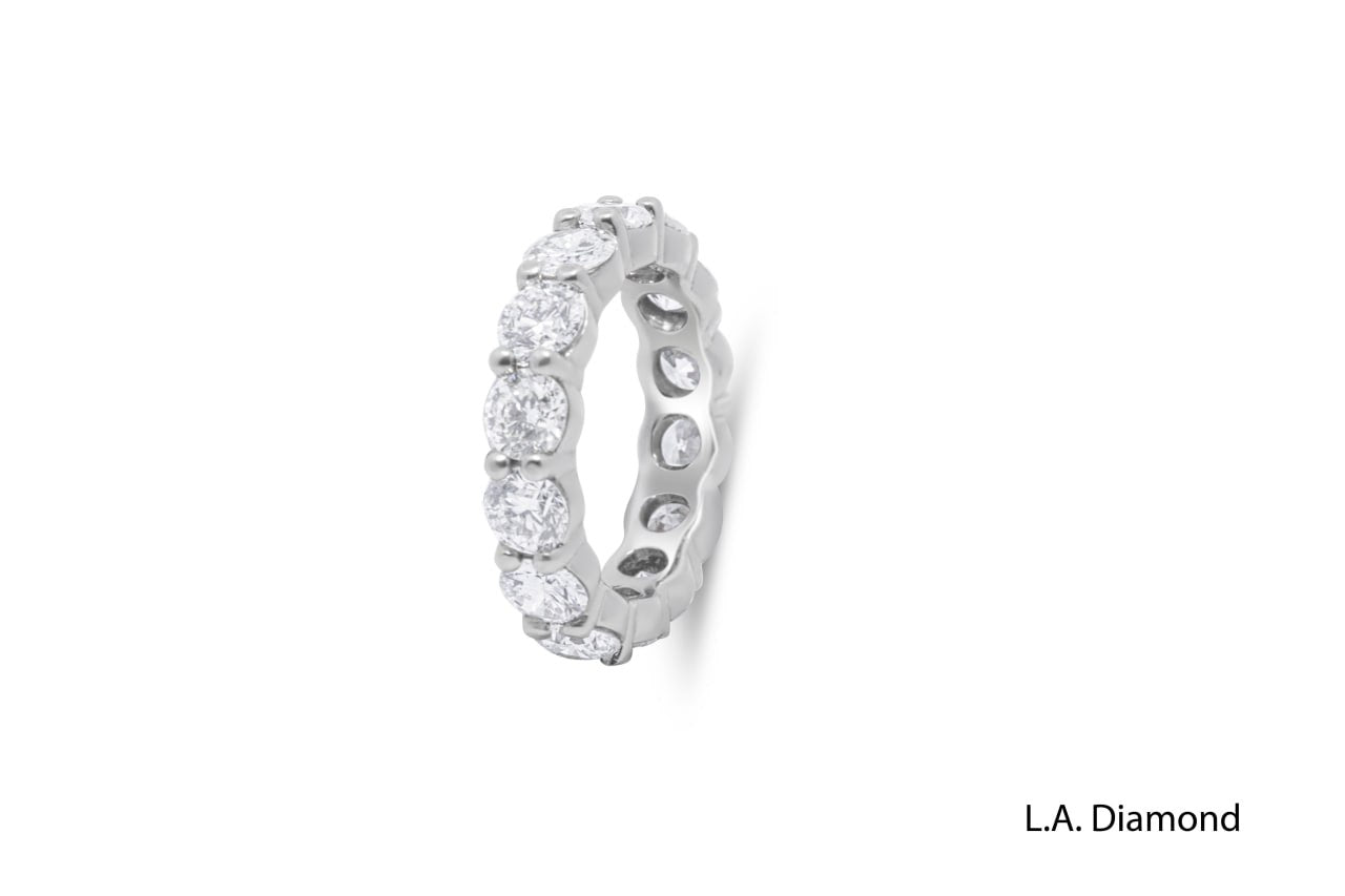 14K White Gold Round Brilliant Diamond Eternity Band (4.10 ct) 14K White Gold Round Brilliant Diamond Eternity Band (4.10 ct)