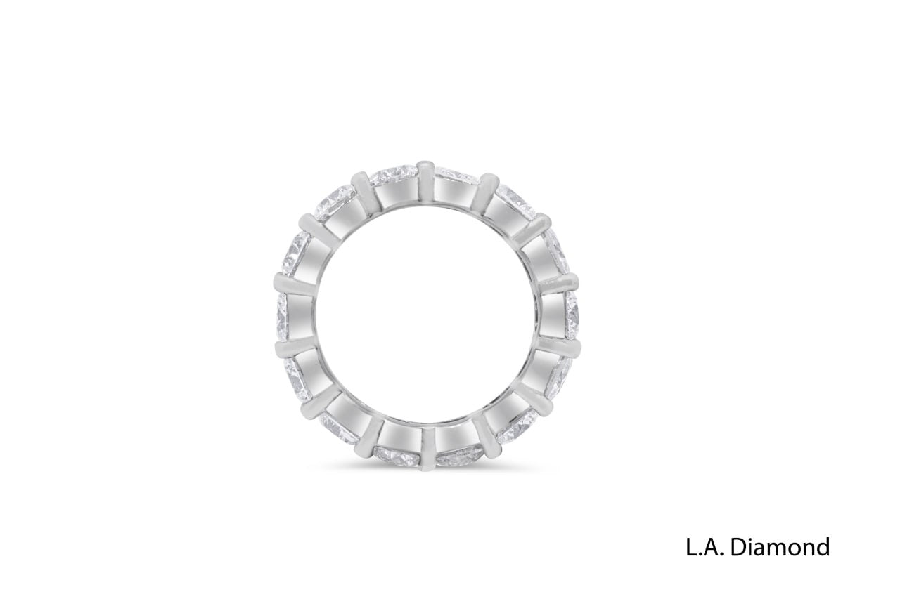 14K White Gold Round Brilliant Diamond Eternity Band (4.10 ct) 14K White Gold Round Brilliant Diamond Eternity Band (4.10 ct)