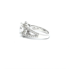 14K White Gold Round Cut Diamond Engagement Ring 14K White Gold Round Cut Diamond Engagement Ring