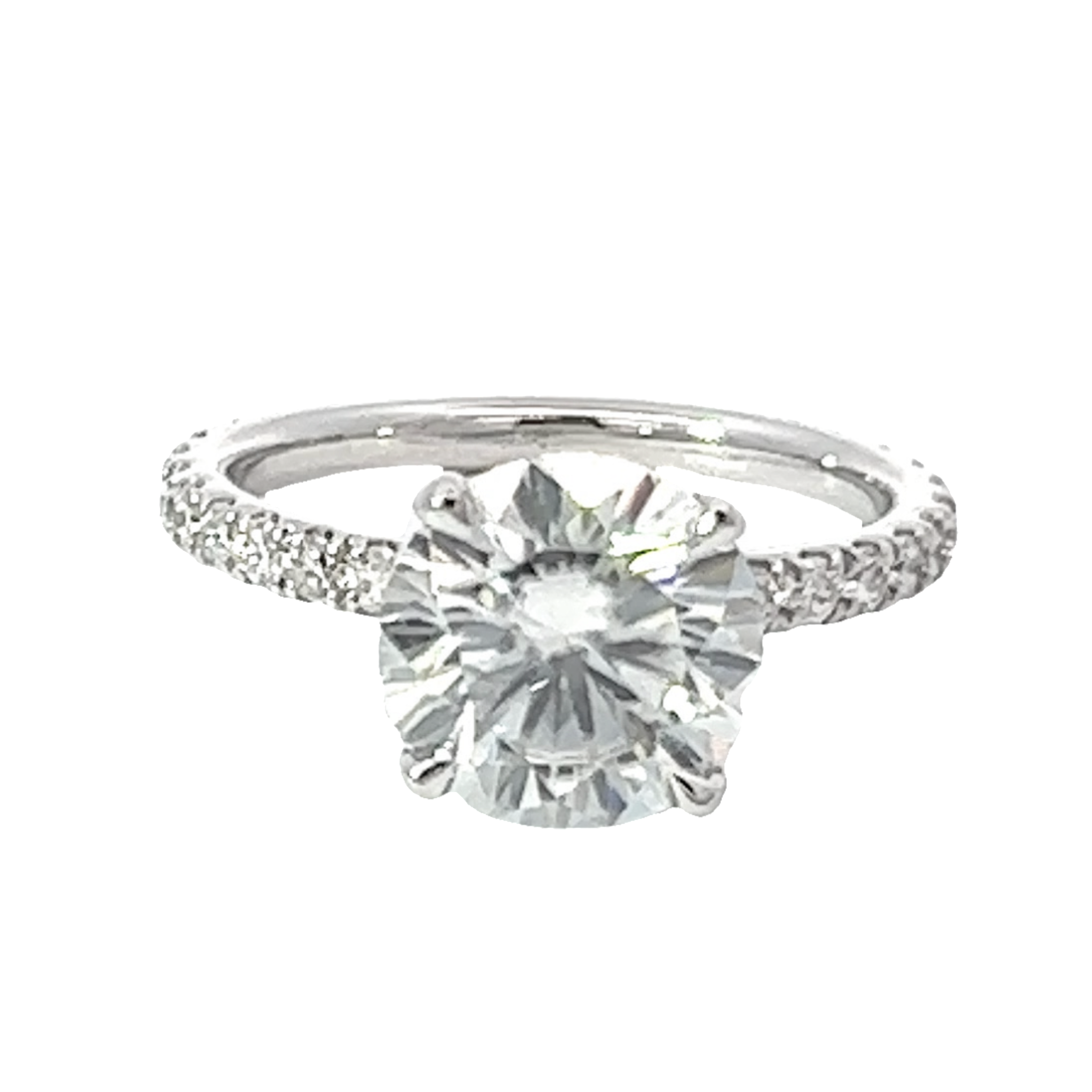 14K White Gold Round Cut Diamond Infinity Engagement Ring 14K White Gold Round Cut Diamond Infinity Engagement Ring