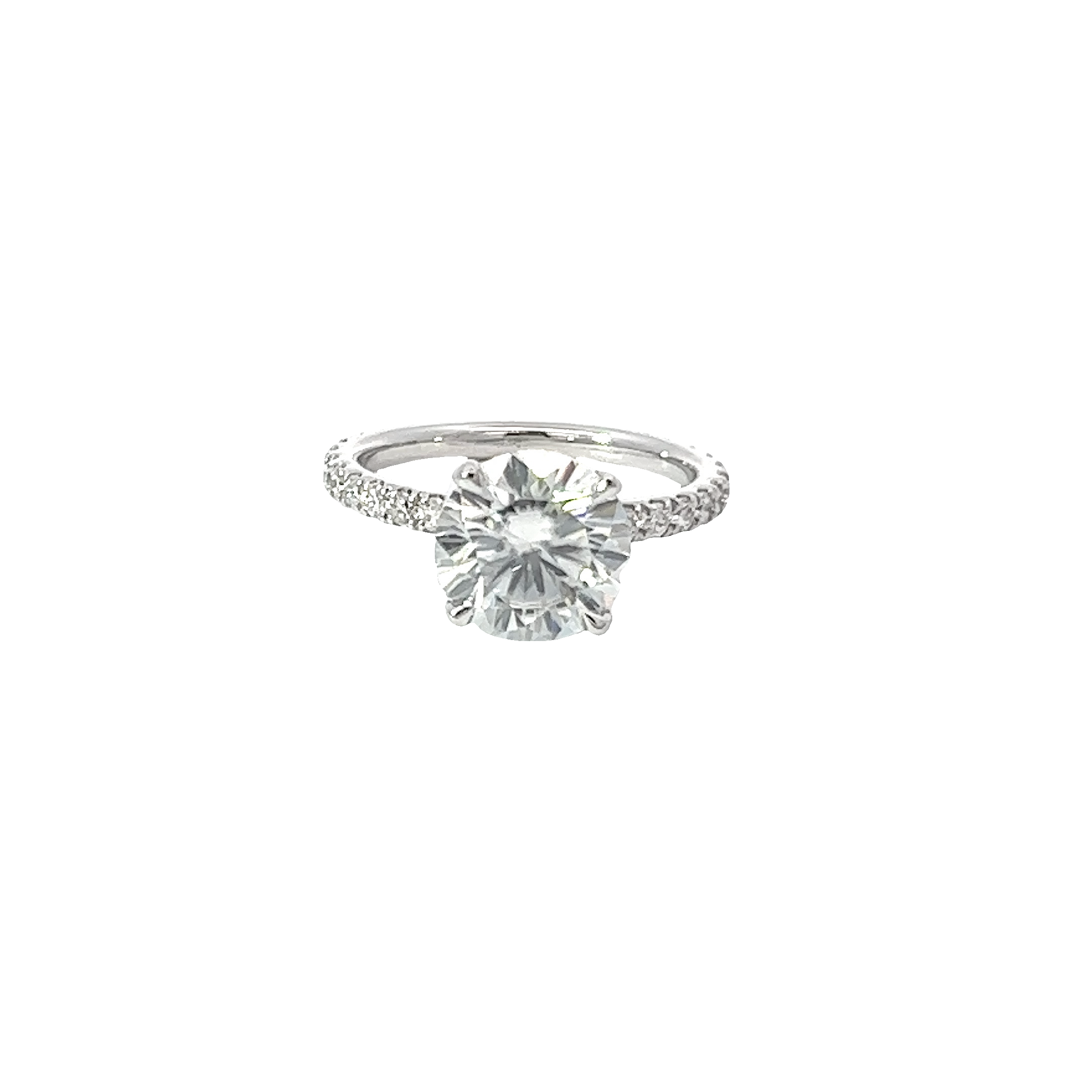 14K White Gold Round Cut Diamond Infinity Engagement Ring 14K White Gold Round Cut Diamond Infinity Engagement Ring
