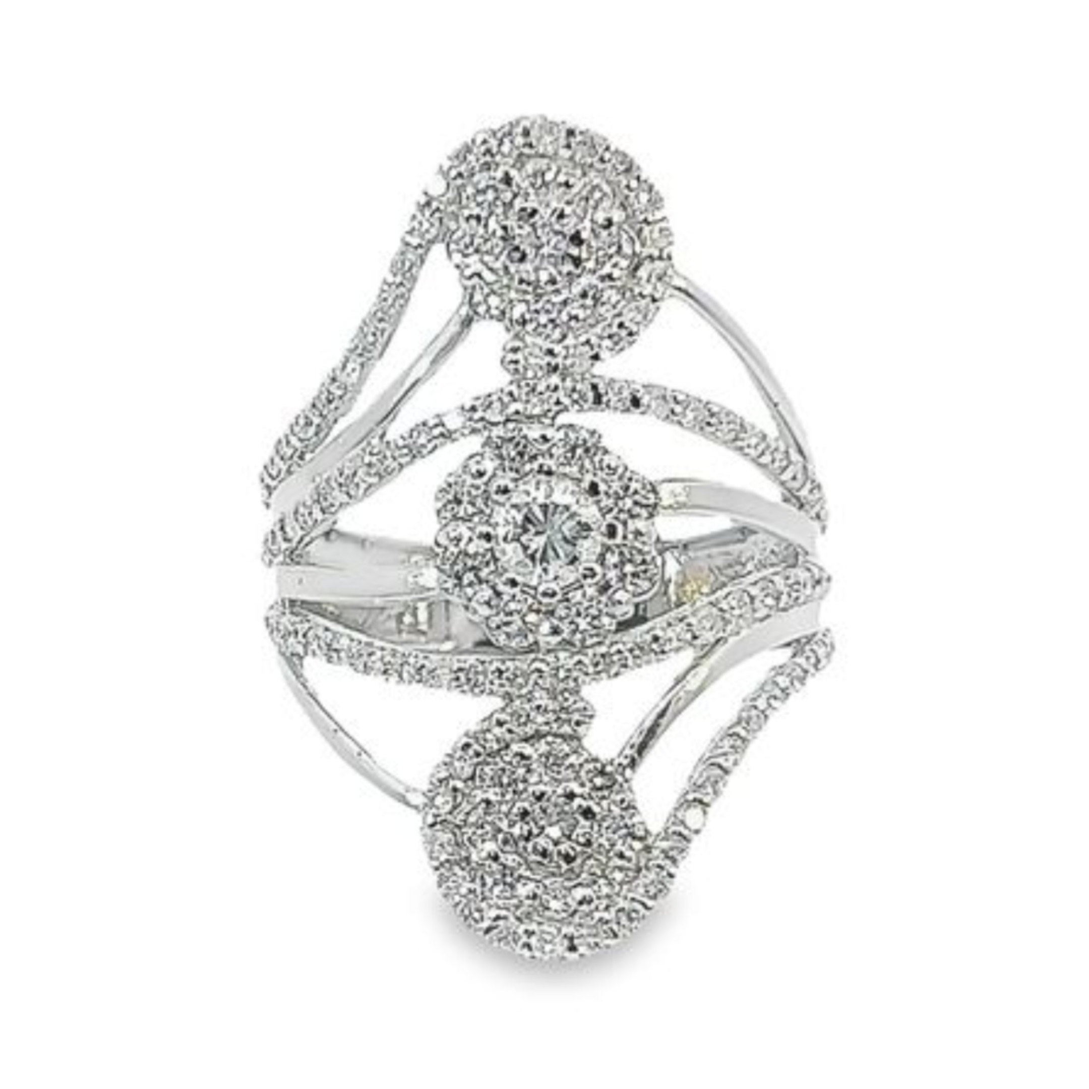 14K White Gold Round Cut Diamond Ring (1.86 ct) 14K White Gold Round Cut Diamond Ring (1.86 ct)