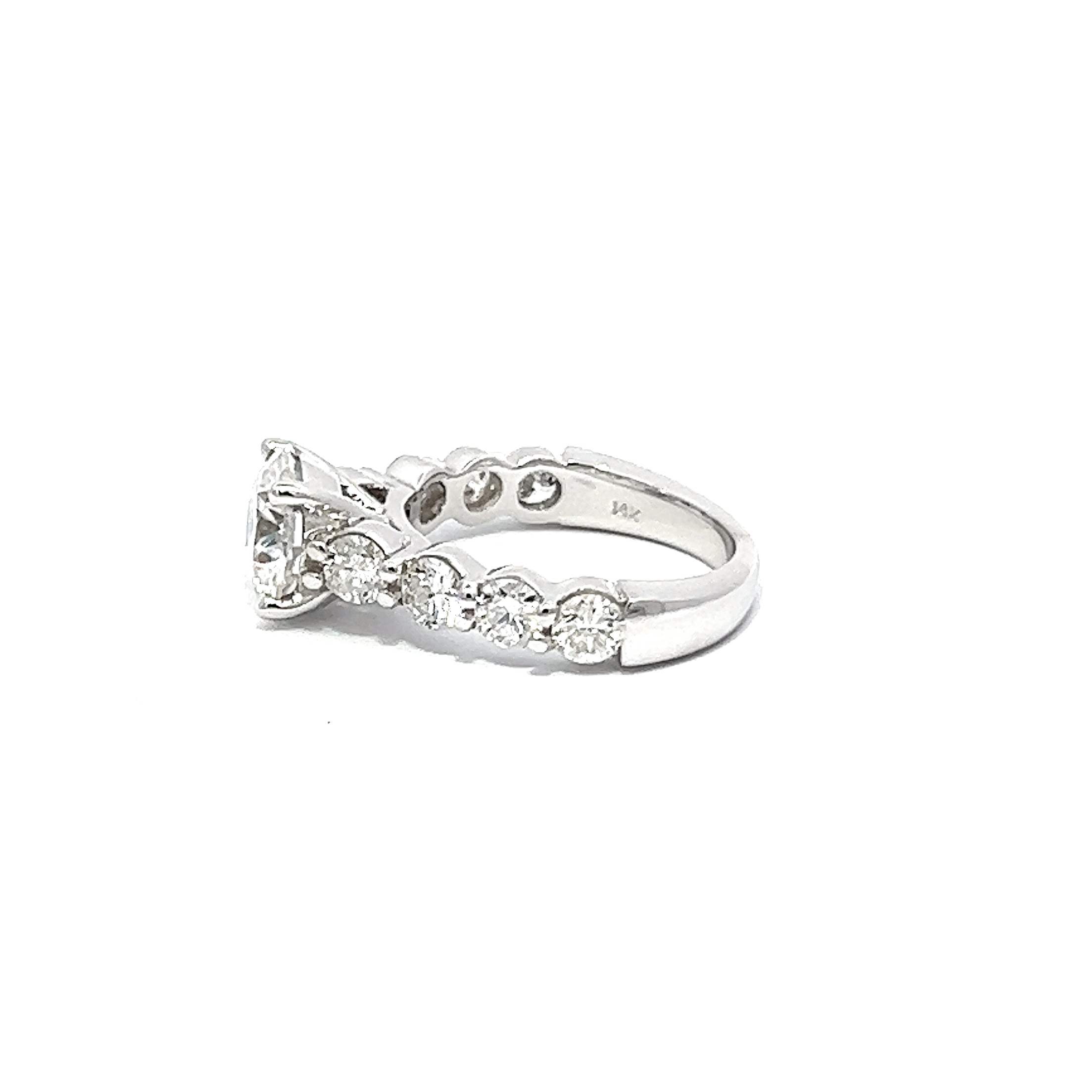 14K White Gold Round Diamond Engagement Ring 14K White Gold Round Diamond Engagement Ring