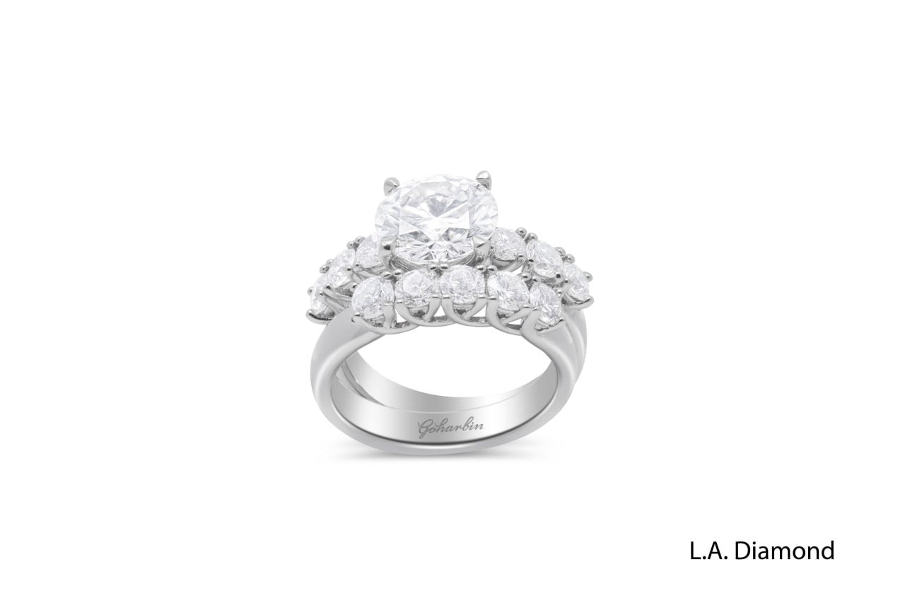 14K White Gold Round Diamond Engagement Ring Set 14K White Gold Round Diamond Engagement Ring Set