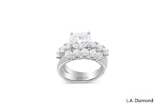 14K White Gold Round Diamond Engagement Ring Set 14K White Gold Round Diamond Engagement Ring Set