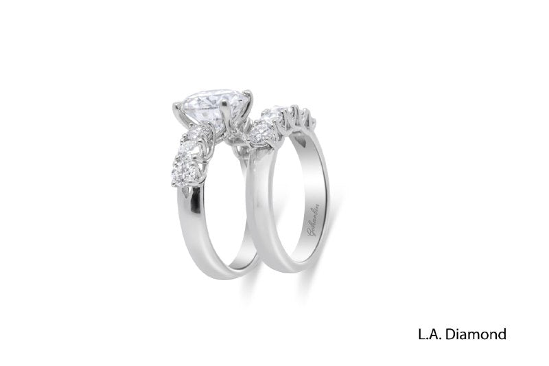 14K White Gold Round Diamond Engagement Ring Set 14K White Gold Round Diamond Engagement Ring Set