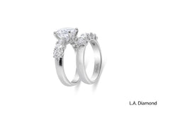 14K White Gold Round Diamond Engagement Ring Set 14K White Gold Round Diamond Engagement Ring Set