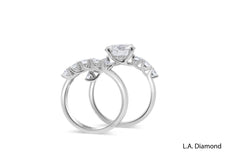 14K White Gold Round Diamond Engagement Ring Set 14K White Gold Round Diamond Engagement Ring Set