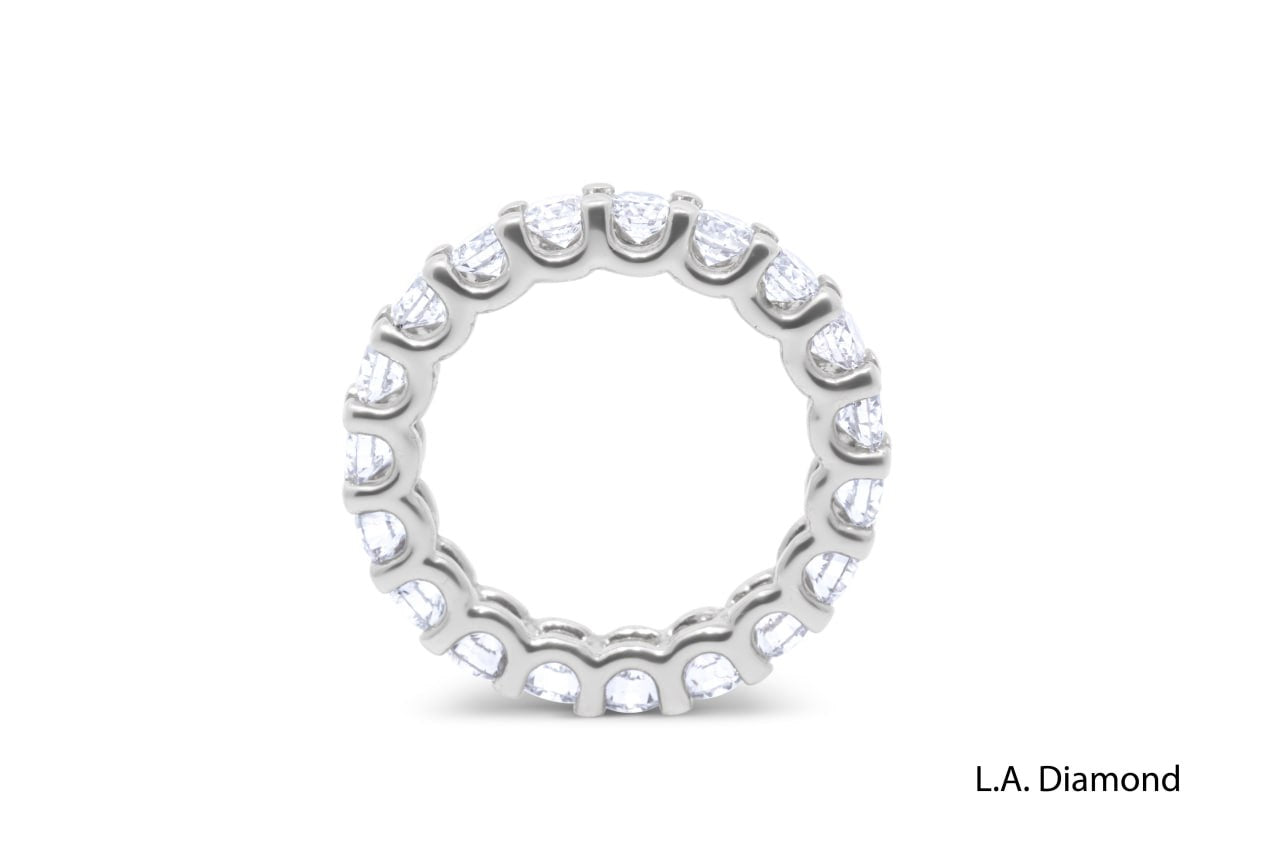 14K White Gold Round Diamond Eternity Anniversary Ring (3.25 ct) 14K White Gold Round Diamond Eternity Anniversary Ring (3.25 ct)