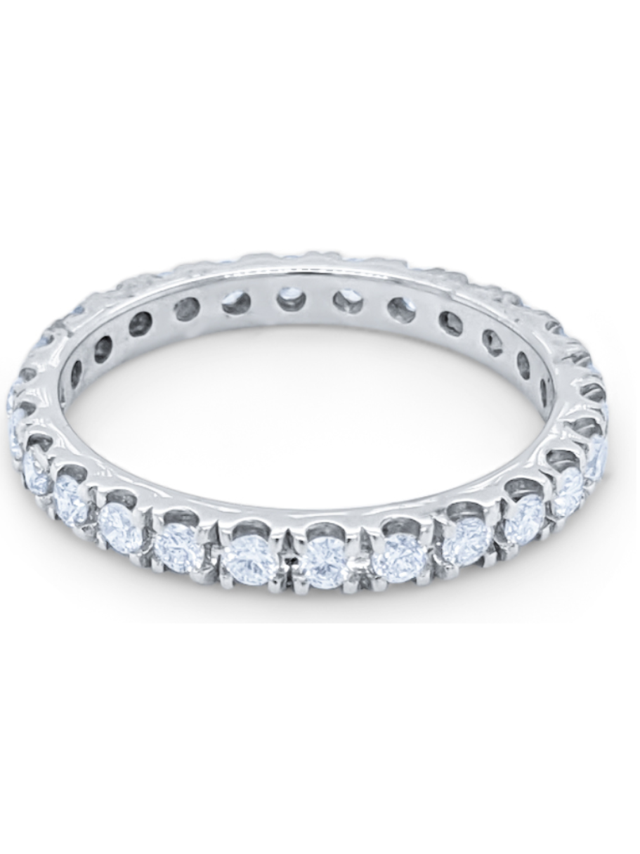 14K White Gold Round Diamond Eternity Band (0.75 ct) 14K White Gold Round Diamond Eternity Band (0.75 ct)