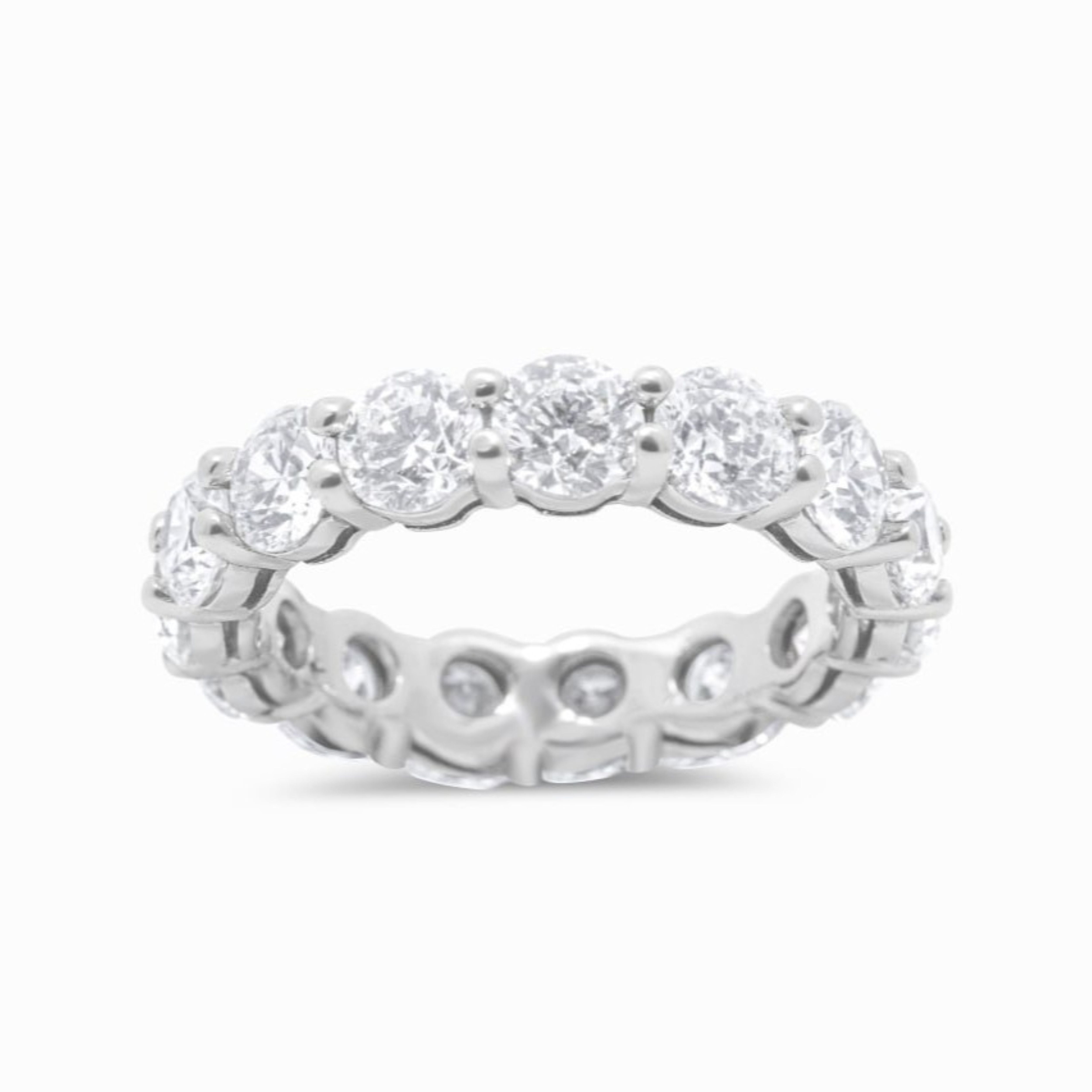 14K White Gold Round Diamond Eternity Band (4.60 ct) 14K White Gold Round Diamond Eternity Band (4.60 ct)