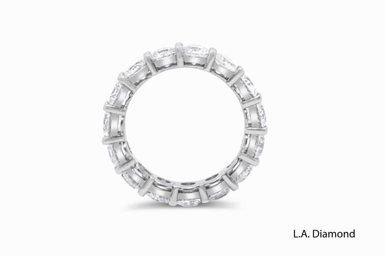 14K White Gold Round Diamond Eternity Band (4.60 ct) 14K White Gold Round Diamond Eternity Band (4.60 ct)