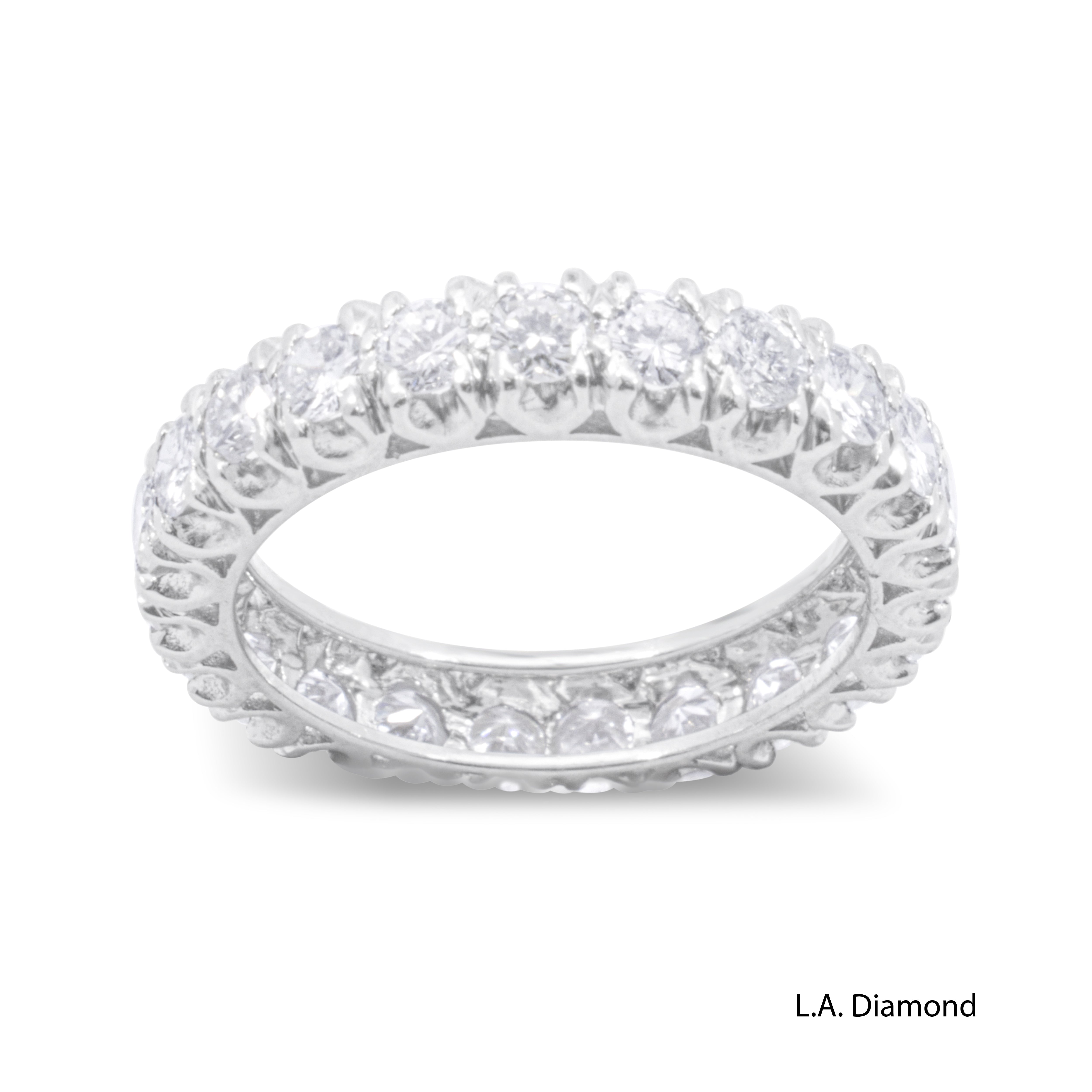 14K White Gold Round Diamond Eternity Ring (2.60 ct) 14K White Gold Round Diamond Eternity Ring (2.60 ct)
