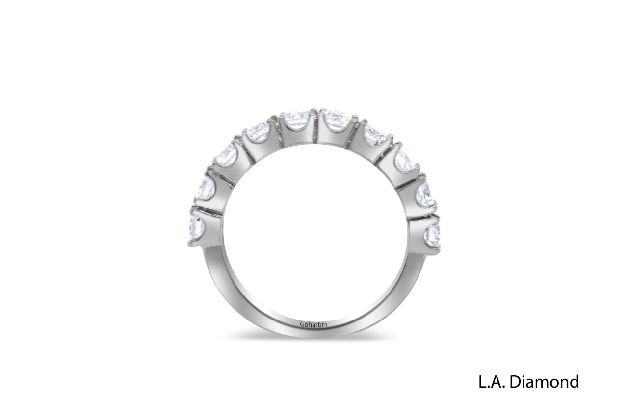 14K White Gold Round Diamond Half-Eternity Band (1.55 ct) 14K White Gold Round Diamond Half-Eternity Band (1.55 ct)