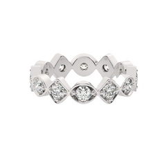 14K White Gold Round Diamond Wedding Ring (1.20 ct) 14K White Gold Round Diamond Wedding Ring (1.20 ct)
