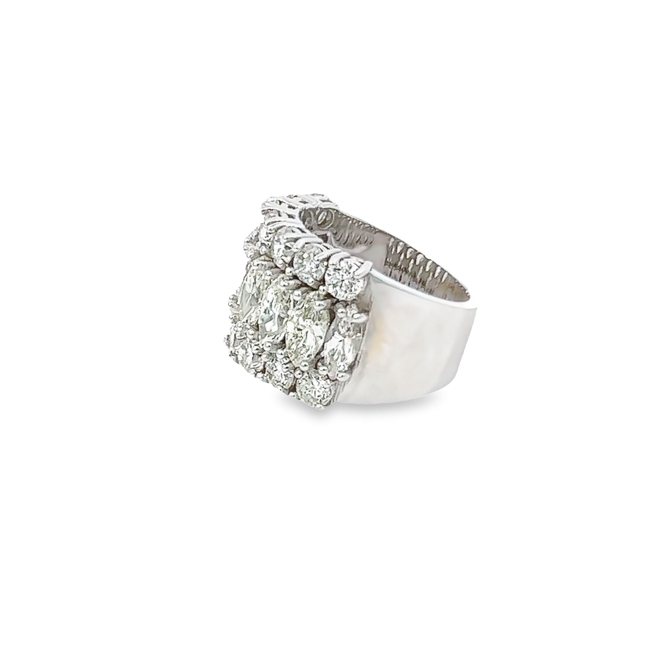 14K White Gold Round & Marquise Diamond Wedding Band (3.10 ct) 14K White Gold Round & Marquise Diamond Wedding Band (3.10 ct)